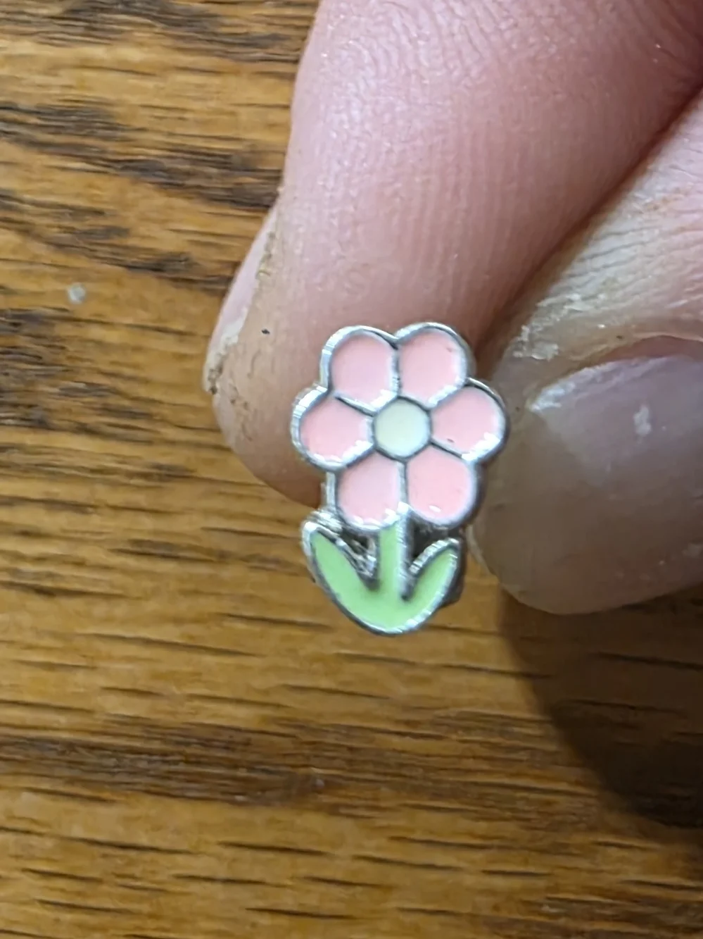 Pink & Green Flower Enamel Stud Earring - Women Jewelry